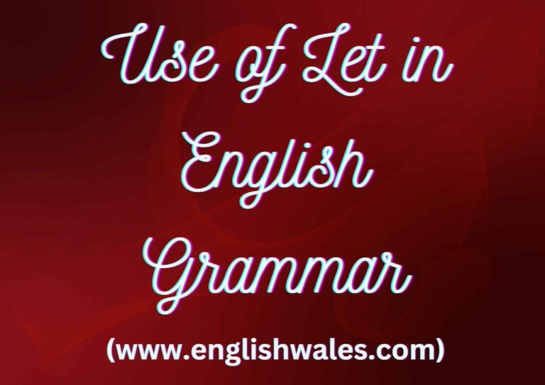 Use of Let in English Grammar