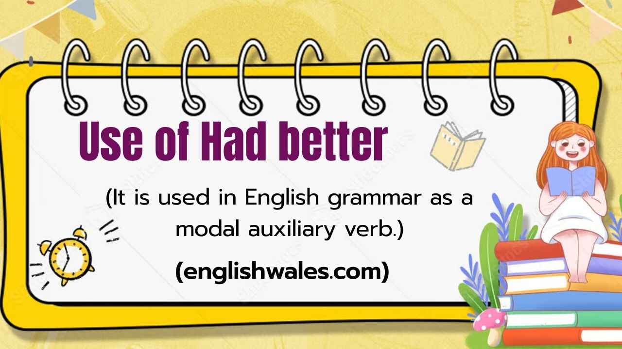 Use of 'Had better'