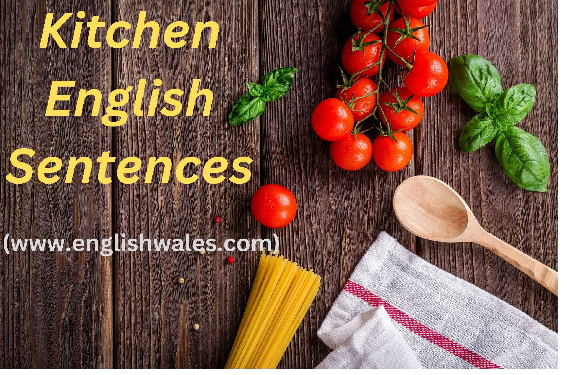 Kitchen English Sentences