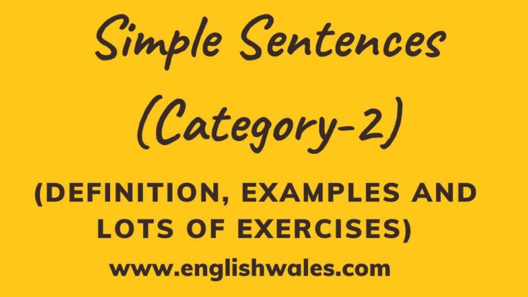 Simple Sentences (category-2)
