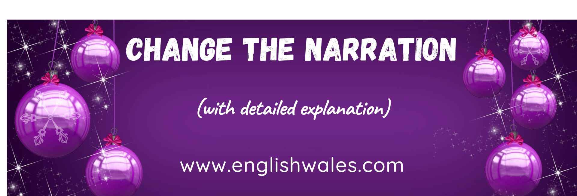 Change the Narration