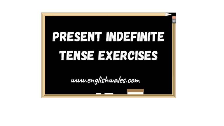 Present Indefinite Tense Exercises