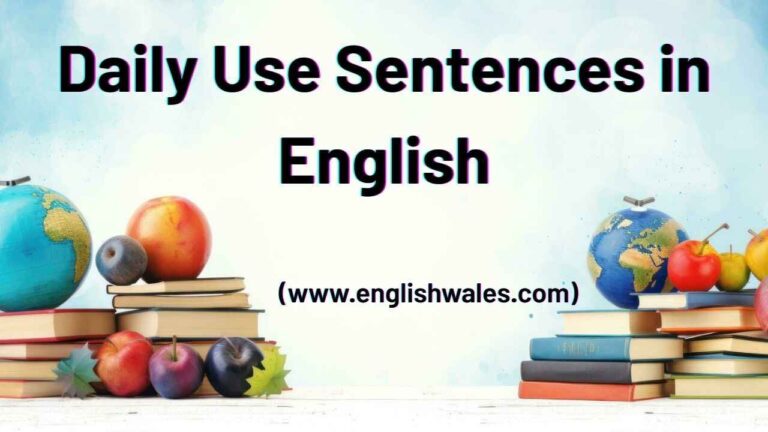 Daily Use Sentences in English