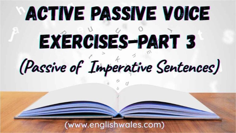 Active Passive Voice Exercises-Part 3 (Passive of Imperative Sentences)