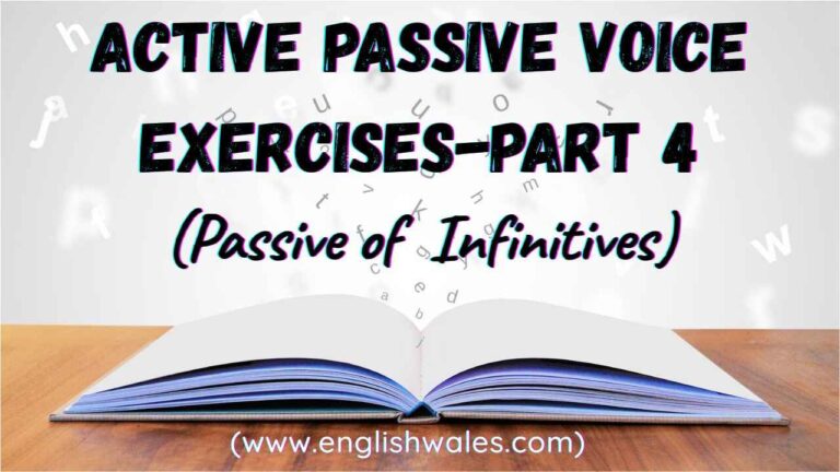 Active Passive Voice Exercises-Part 4