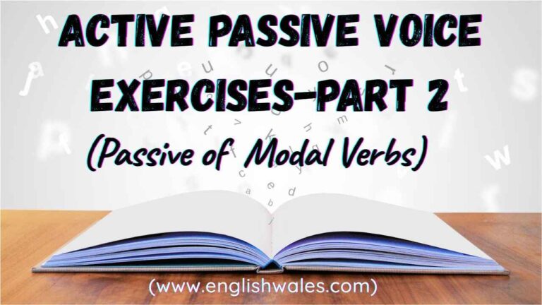 Active Passive Voice Exercises-Part 2